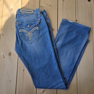 Rock Revival Elaina Boot Distressed Denim Jeans Size 29X31